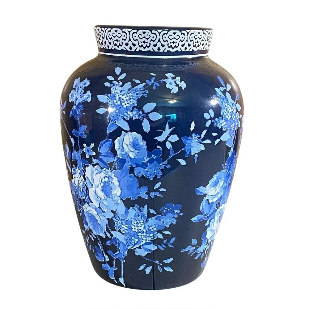 Members Mark Ceramic Vase Decorative Large Floral Flower Holder Indoor Outdoor